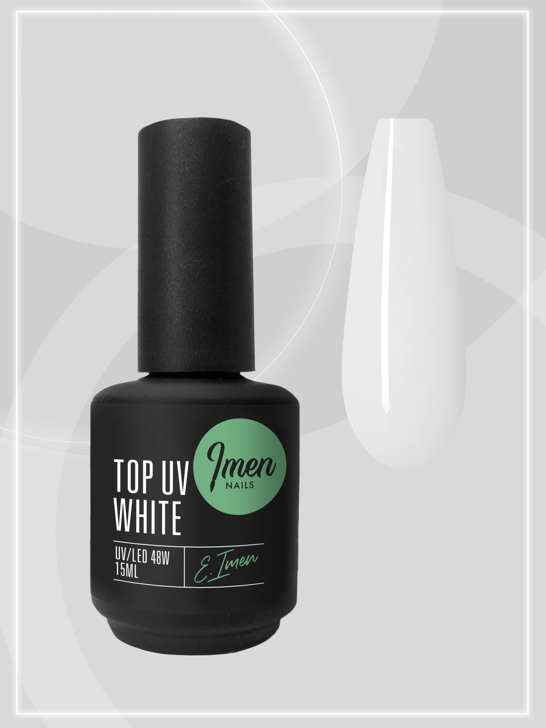 Top Color White (топ без липкого слоя, белый) Imen, 15мл