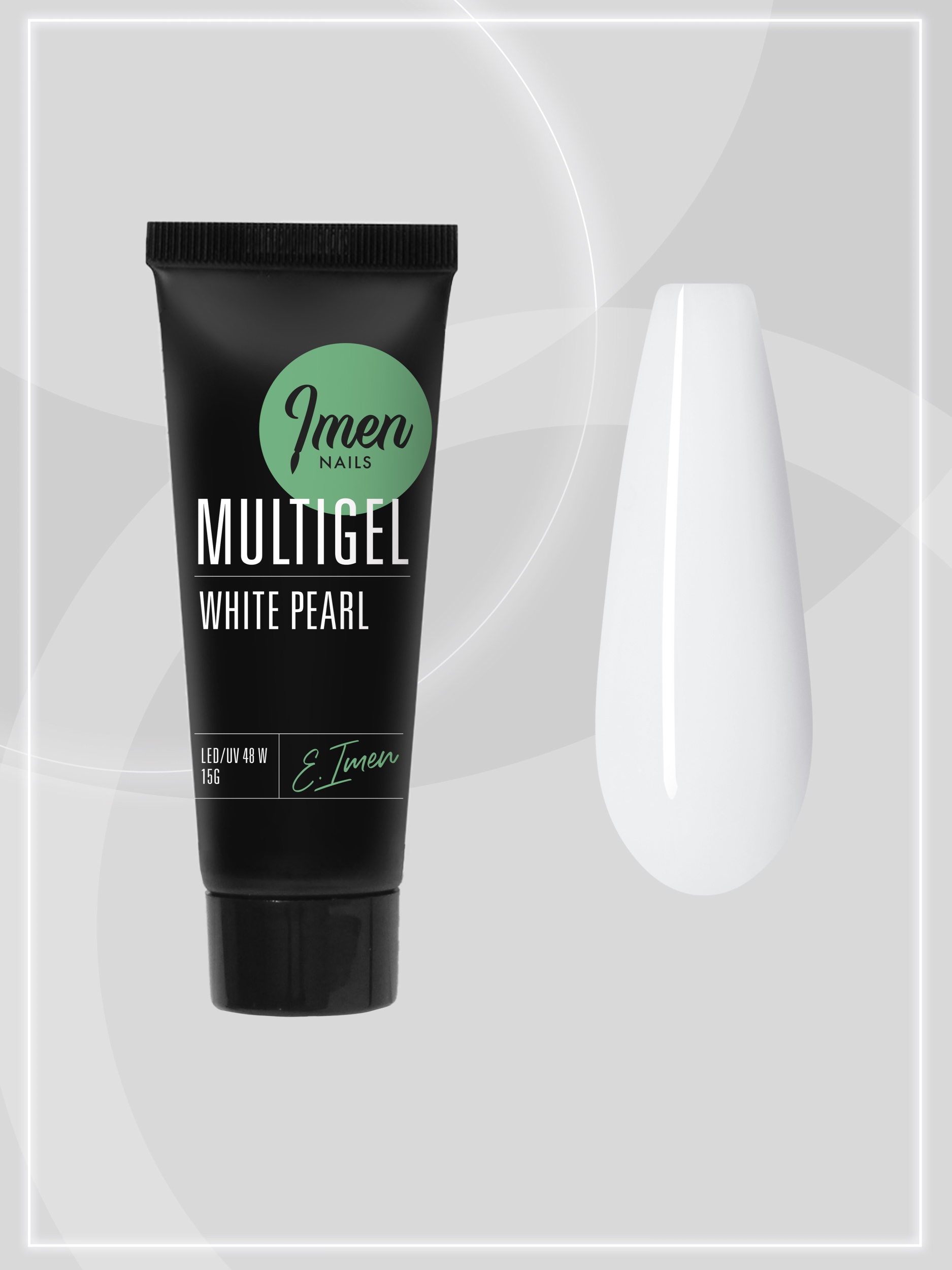 Multigel White Pearl Мультигель (белый перламутр) Imen, 15мл