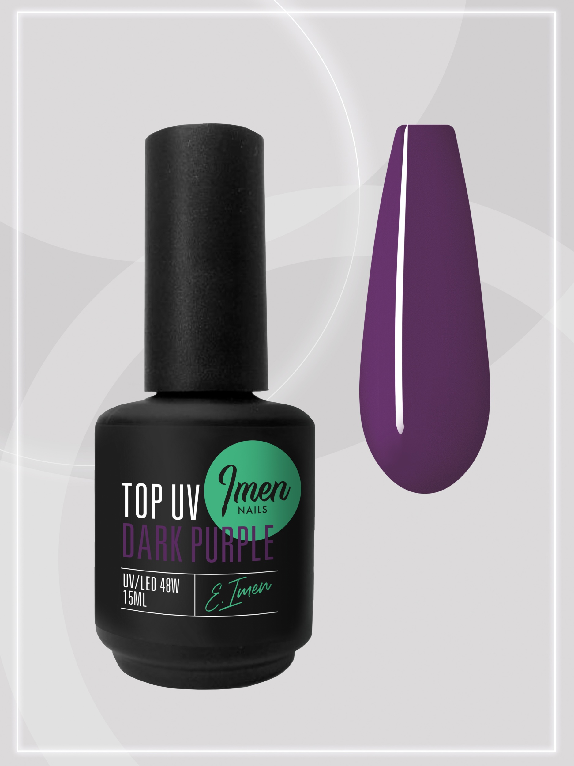 Top Color Dark Purple (топ без липкого слоя, темный фиолетовый) Imen, 15мл